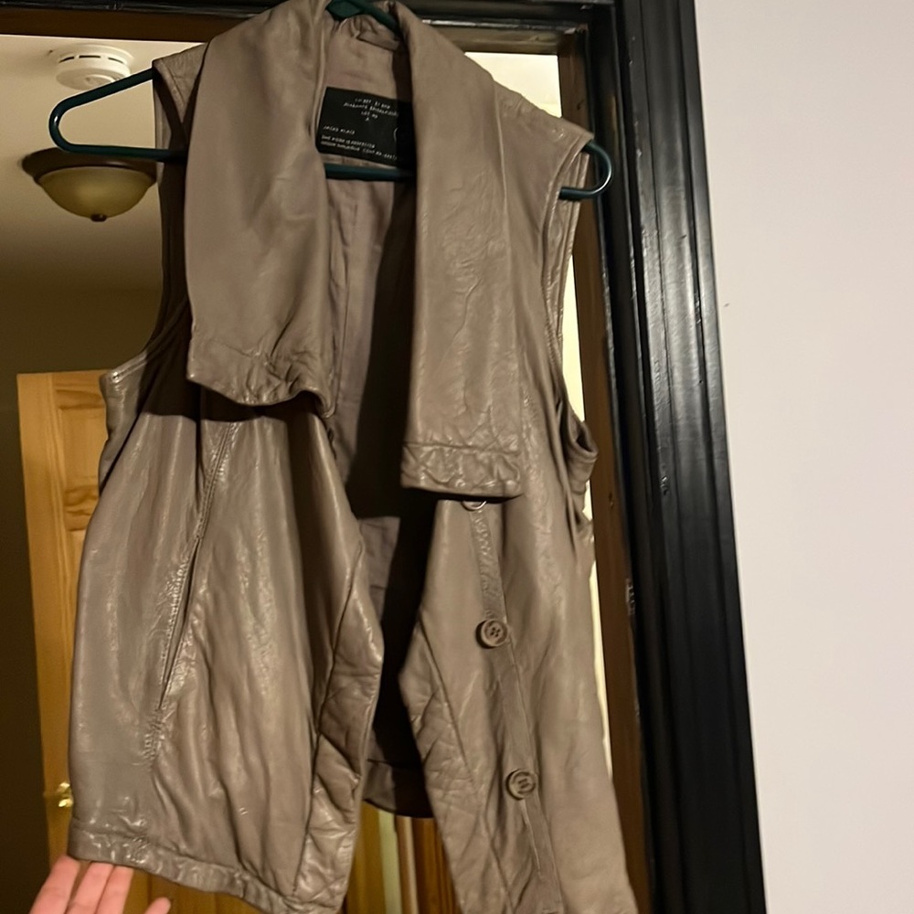 All saints leather vest